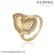 12835 China Großhandel Xuping Fashion Elegante 18 Karat Gold Perle Frau Ring